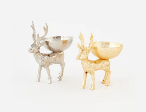 Aluminum Reindeer Bowl