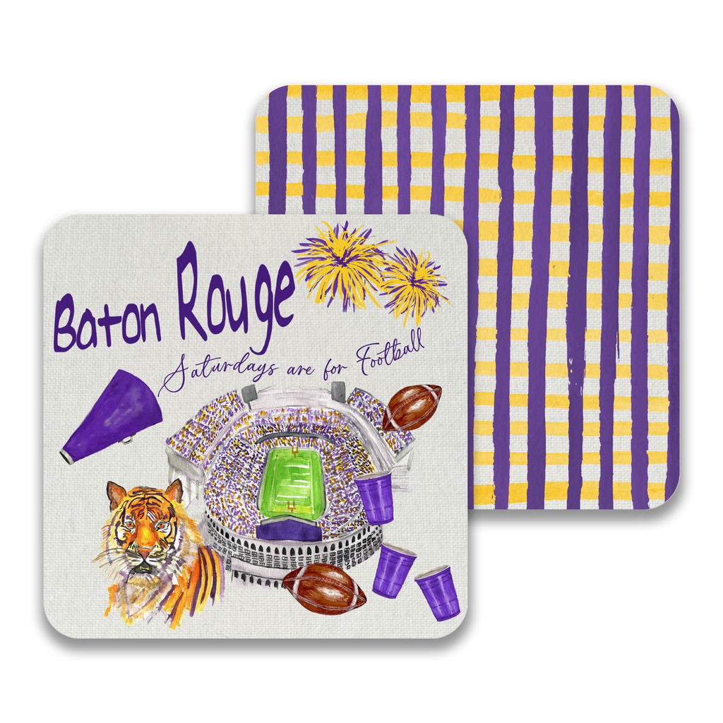 LSU Paper Drink Coaster Set