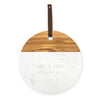 Round Marble & Wood Serving Board - Mr. & Mrs.