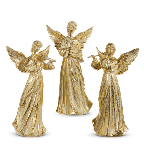 Gold Angel with Instrument Decor