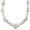 Monica Necklace-Freshwater Pearl, Gemstones, 18K Gold Filled