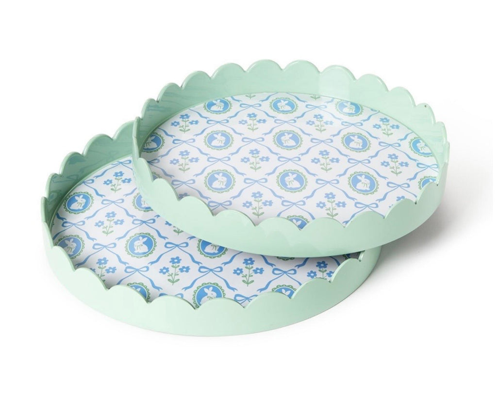 Bunnies & Bows Scalloped Trays