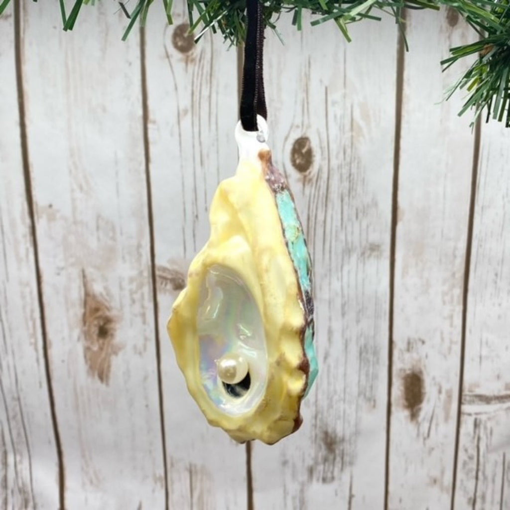 Glass Oyster Ornament