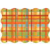 Fall Plaid Scalloped Rectangle Paper Placemats