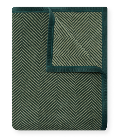ChappyWrap - Harborview Herringbone Forest Green Blanket