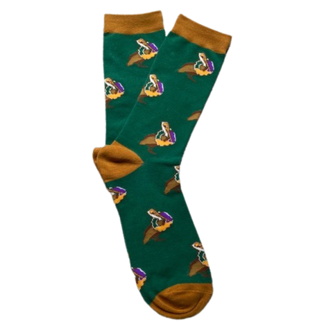 Mardi Gras Pelican Socks
