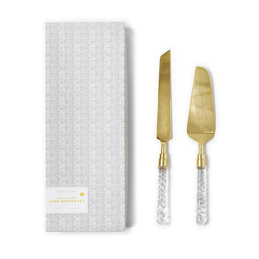 Crystal Cake Server Set