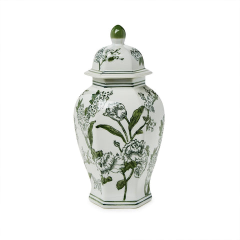 Primrose & Lotus Hand Painted Temple Jar