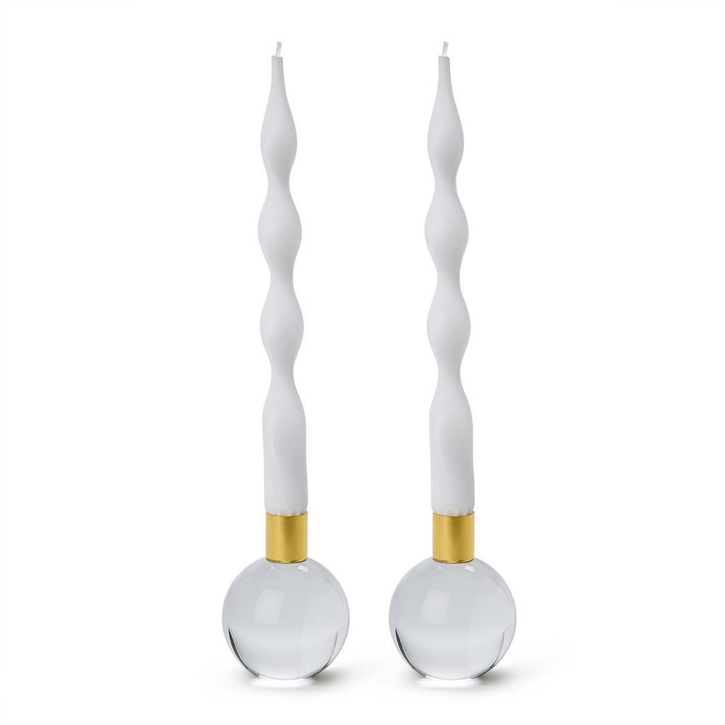 Glass Taper Candleholders