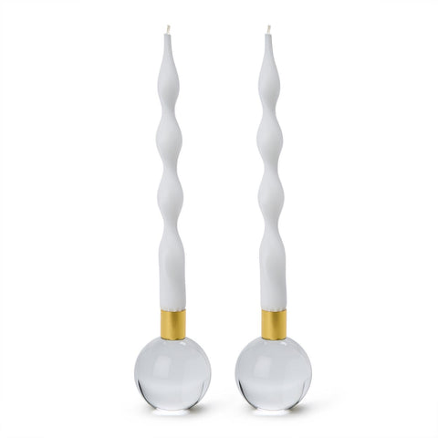 Glass Taper Candleholders