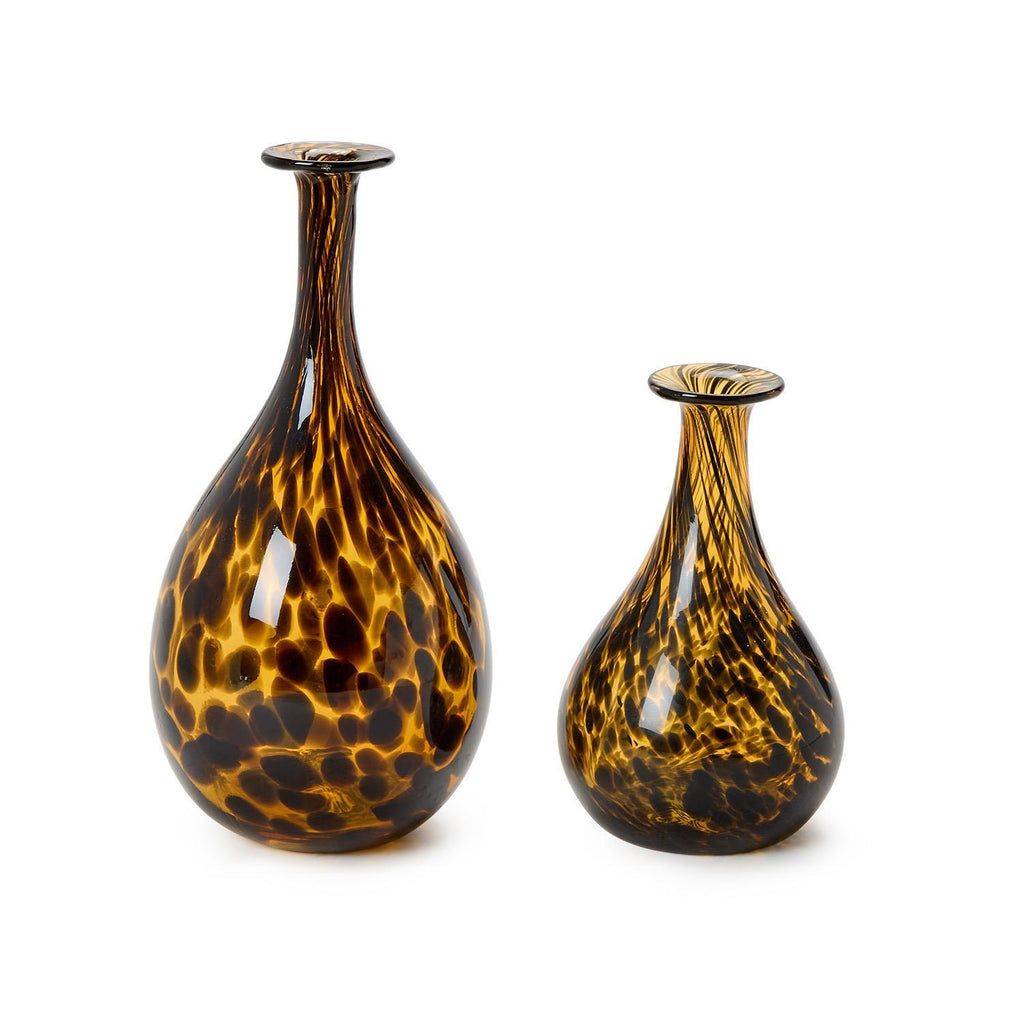 Hand Blown Tortoise Print Vase