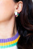 Jade Stud Earrings | Mardi Gras Edition