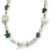 Monica Necklace-Freshwater Pearl, Gemstones, 18K Gold Filled