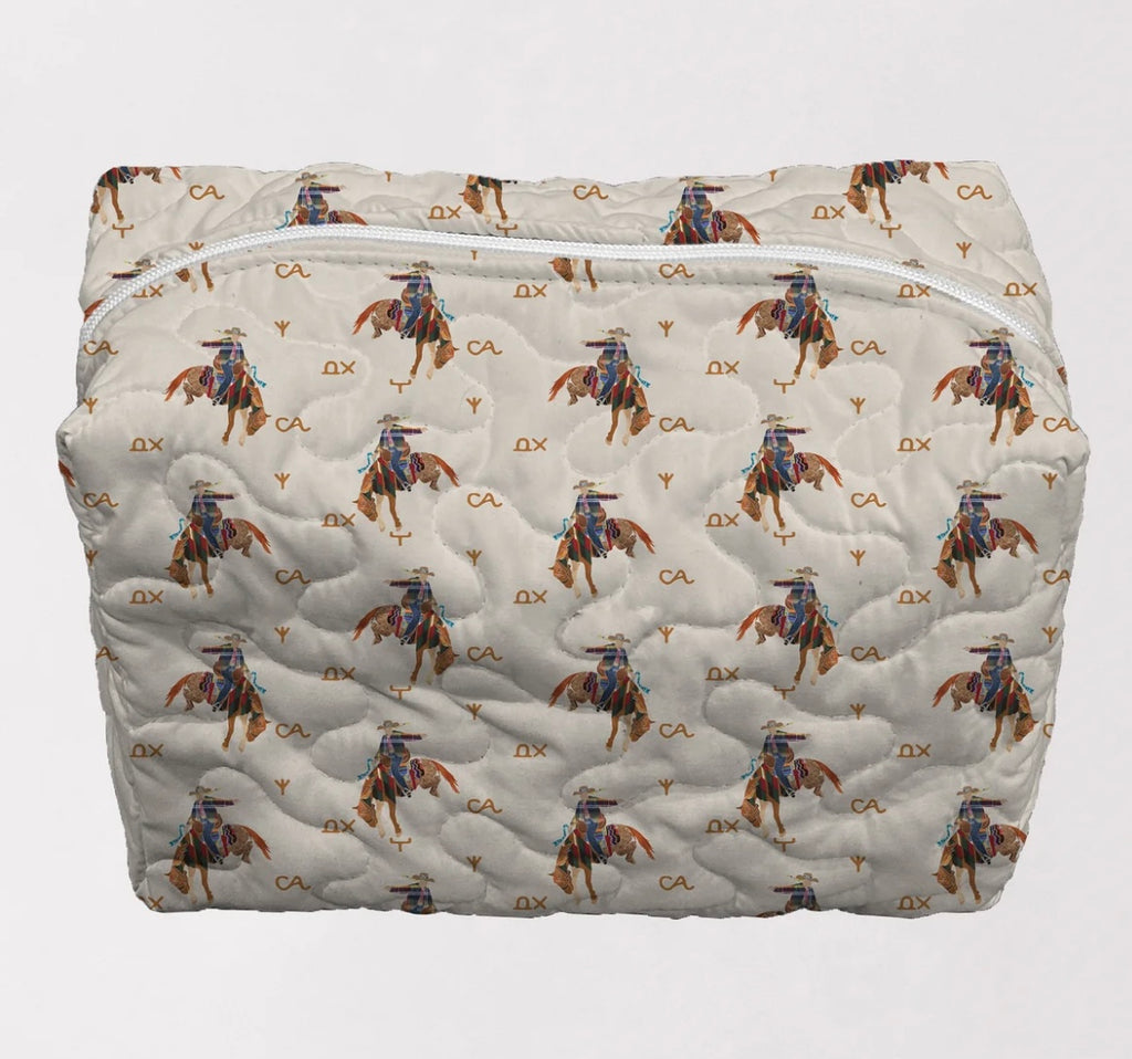 Casey Cowgirl Patchwork Quilted Makeup Bag