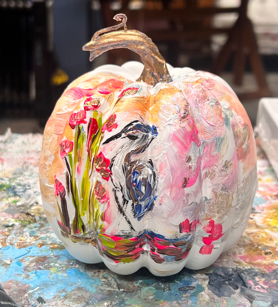 Heron Mini Pumpkin