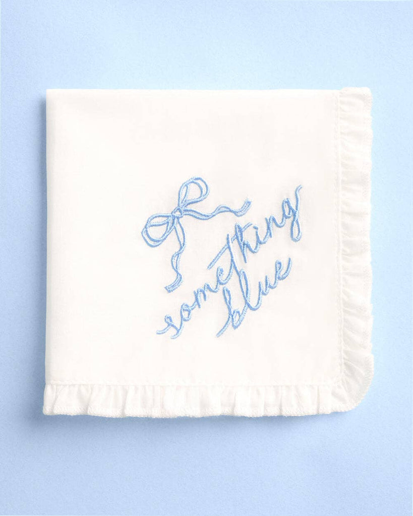 Something Blue Embroidered Handkerchief