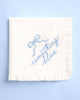 Something Blue Embroidered Handkerchief