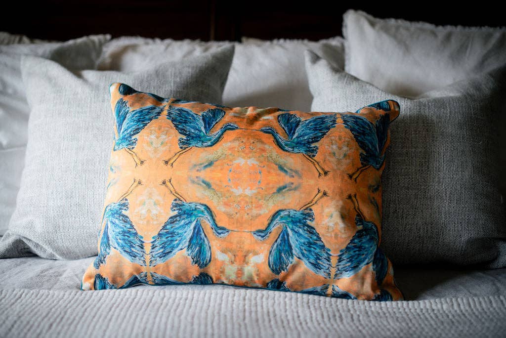 The Painted Petal - My Bird Lumbar Pillow