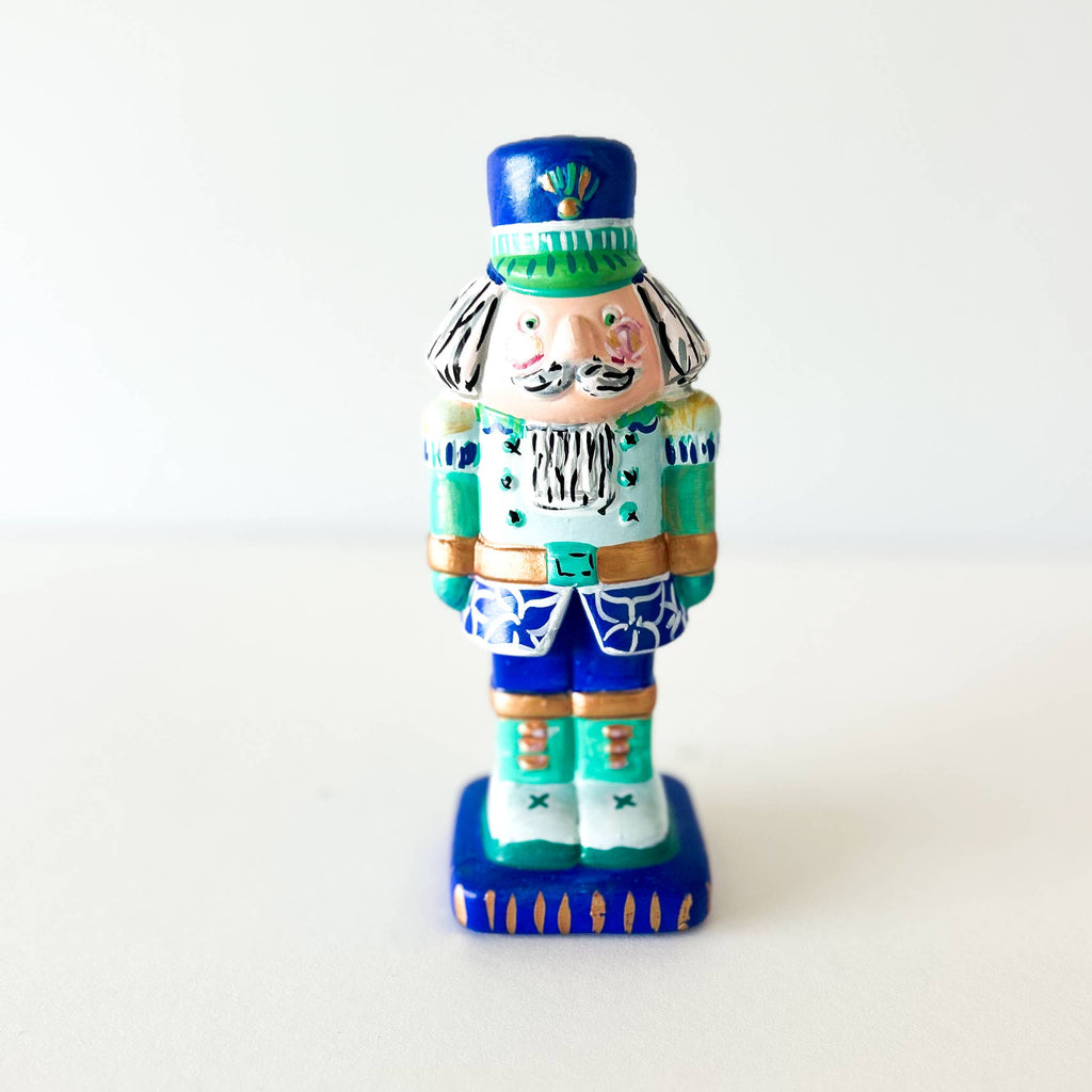 Blue Ceramic Nutcracker