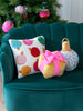 Merry Sequined Bauble Pillow