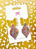 Confetti Dot Ornament with Gold Bow Earrings