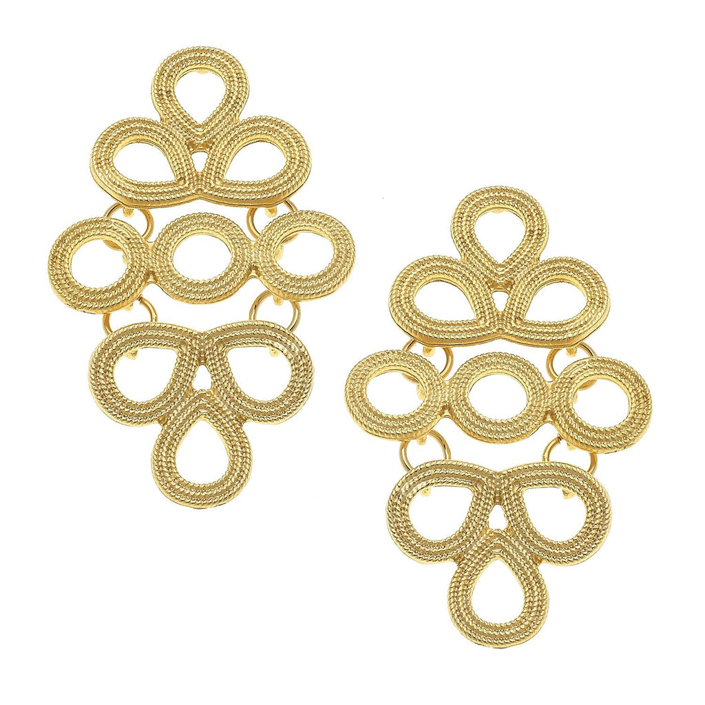 Gold Multi Circle Post Earrings