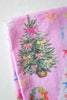 Pink Ribbon Christmas Tree Tea Towel