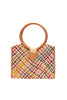 Straw HandBag with Leather Handles