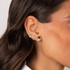 Pear X Emerald CZ Stud Earrings