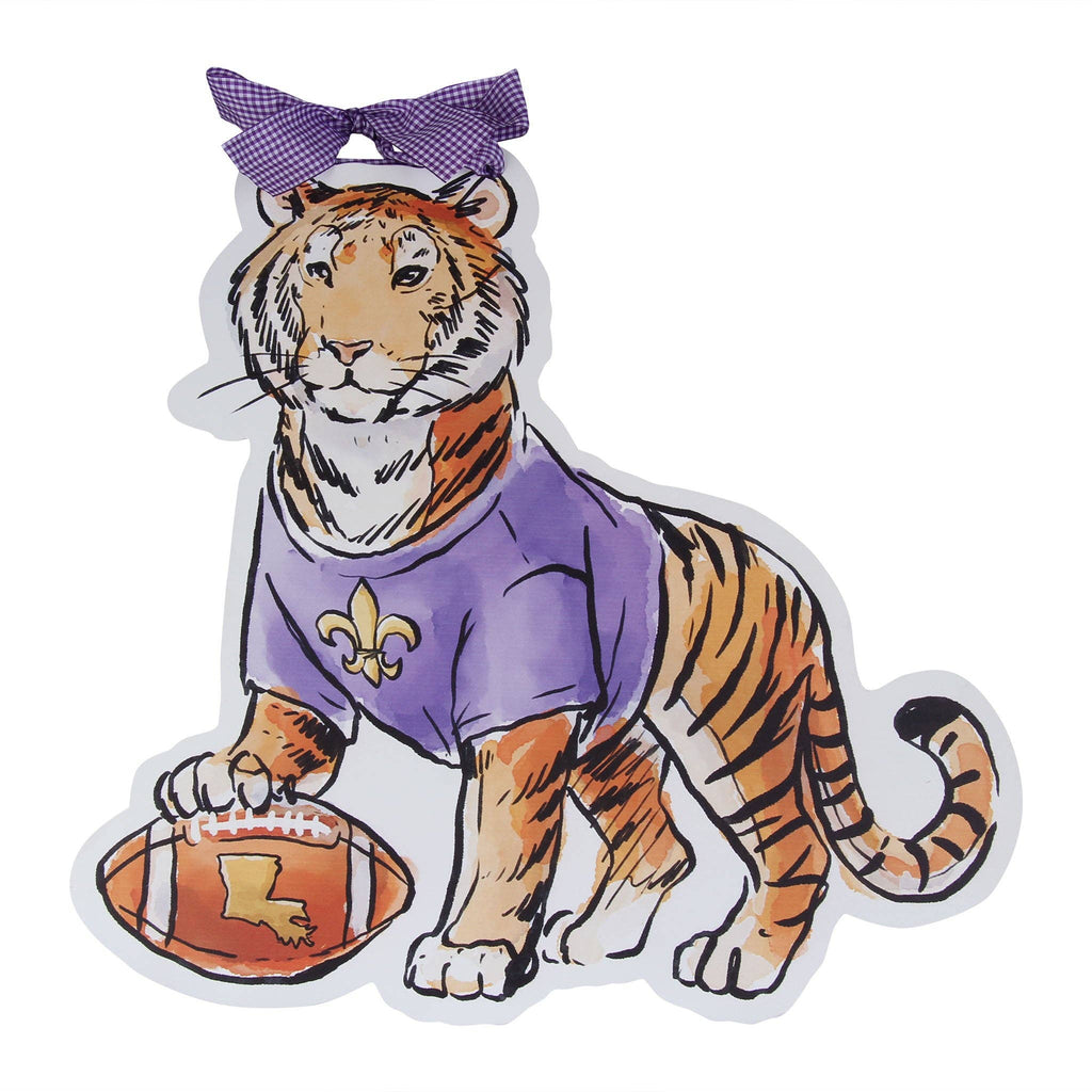 Purple Tiger Door Hanger