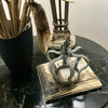 Hand-Beaded Metal Crown Table Ornament