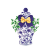 Classic Ginger Jar (Purple & Gold)- Door Hanger