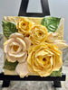 Rose & Magnolia Clay Floral Bouquet Art