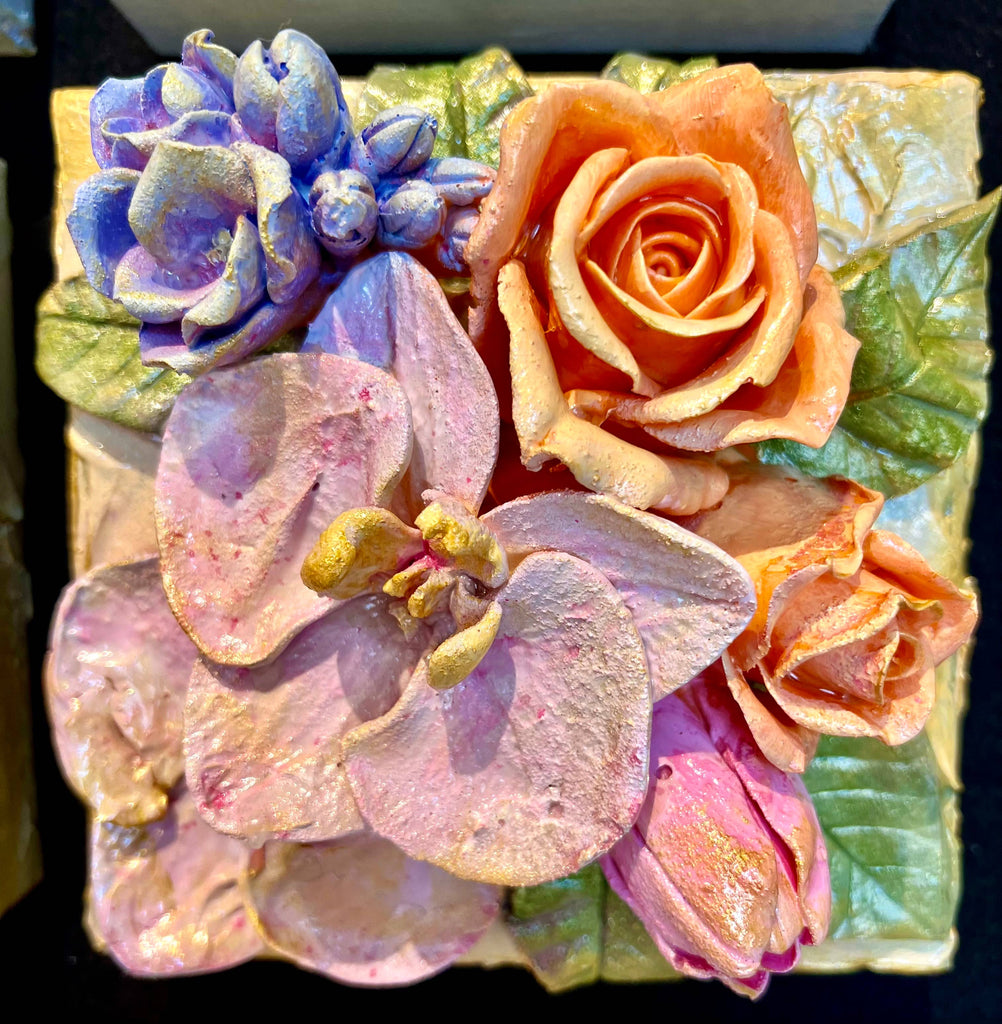 Orchid Clay Floral Bouquet Art