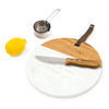 Round Marble & Wood Serving Board - Mr. & Mrs.