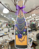 Mardi Gras Beads Champagne Bottle Door Hanger