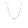 Multi Double CZ Bezel Charm Necklace