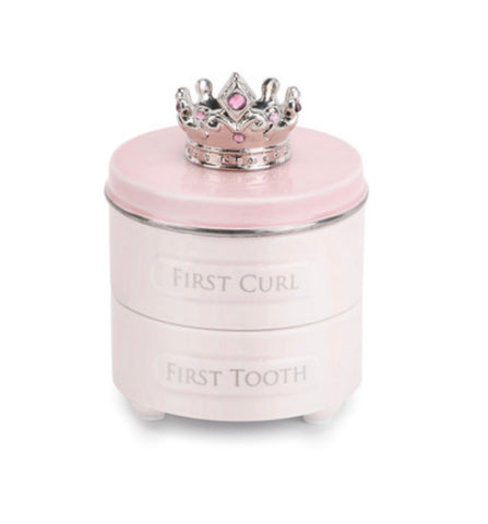Pink First Tooth & Curl Keepsake Box