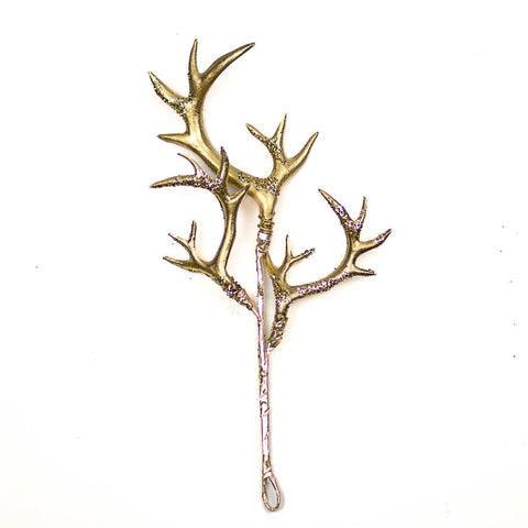 Reindeer Antler Stem   Gold   11