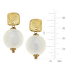 Susan Shaw - Gold Posts with Cotton Pearl Earrings