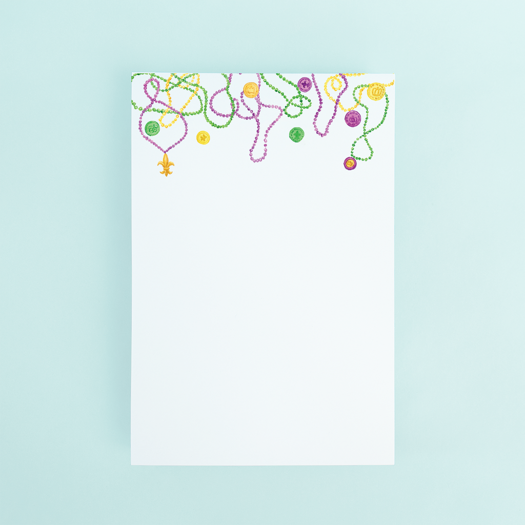 Mardi Gras Beads Notepad