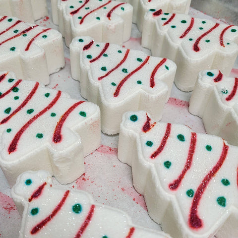 Little Debbie Christmas Tree Cake Bath Bombs