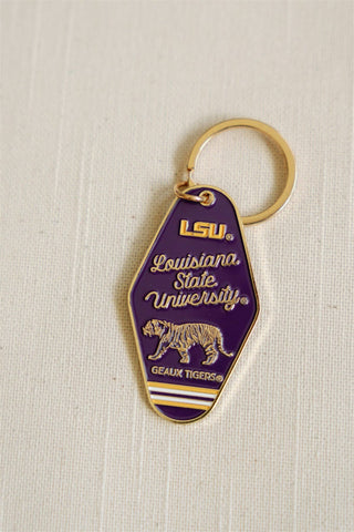 LSU Enamel Keychain