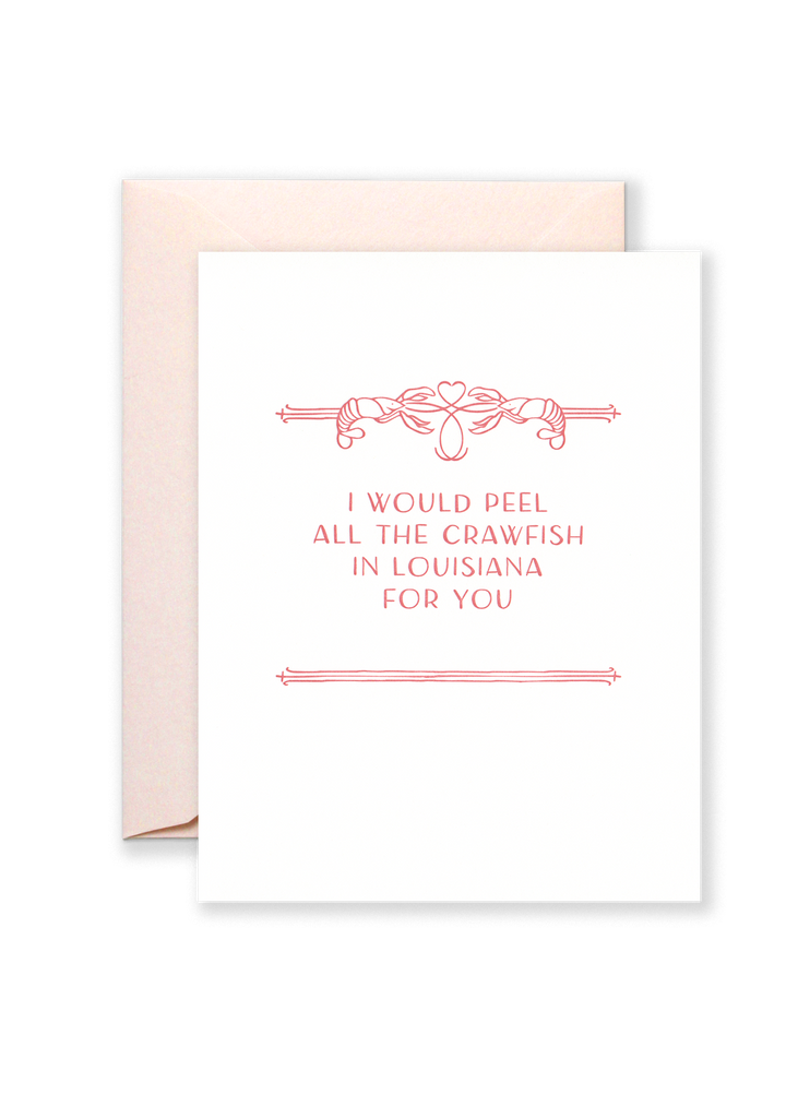 All the Crawfish Letterpress Greeting Card