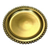 Gold Beaded Round Tray