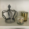 Hand-Beaded Metal Crown Table Ornament