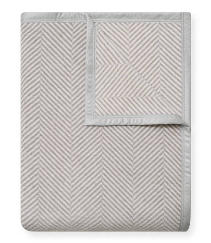 ChappyWrap - Harborview Herringbone Light Grey Blanket