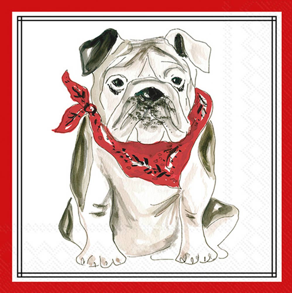 Bulldog Cocktail Napkins