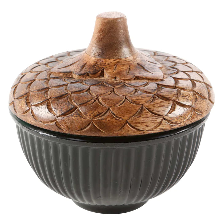 Acorn Glass Candle