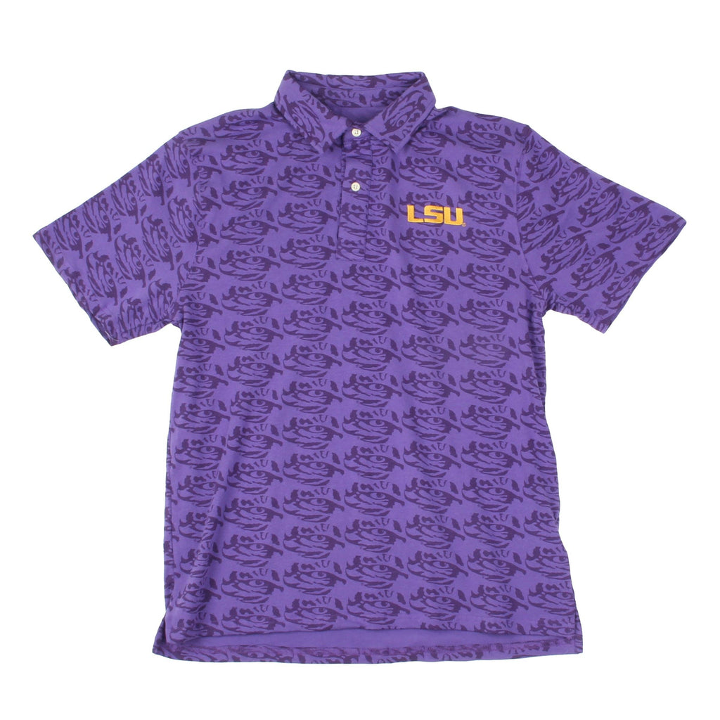 LSU Tigers Men's Allover Print Polo